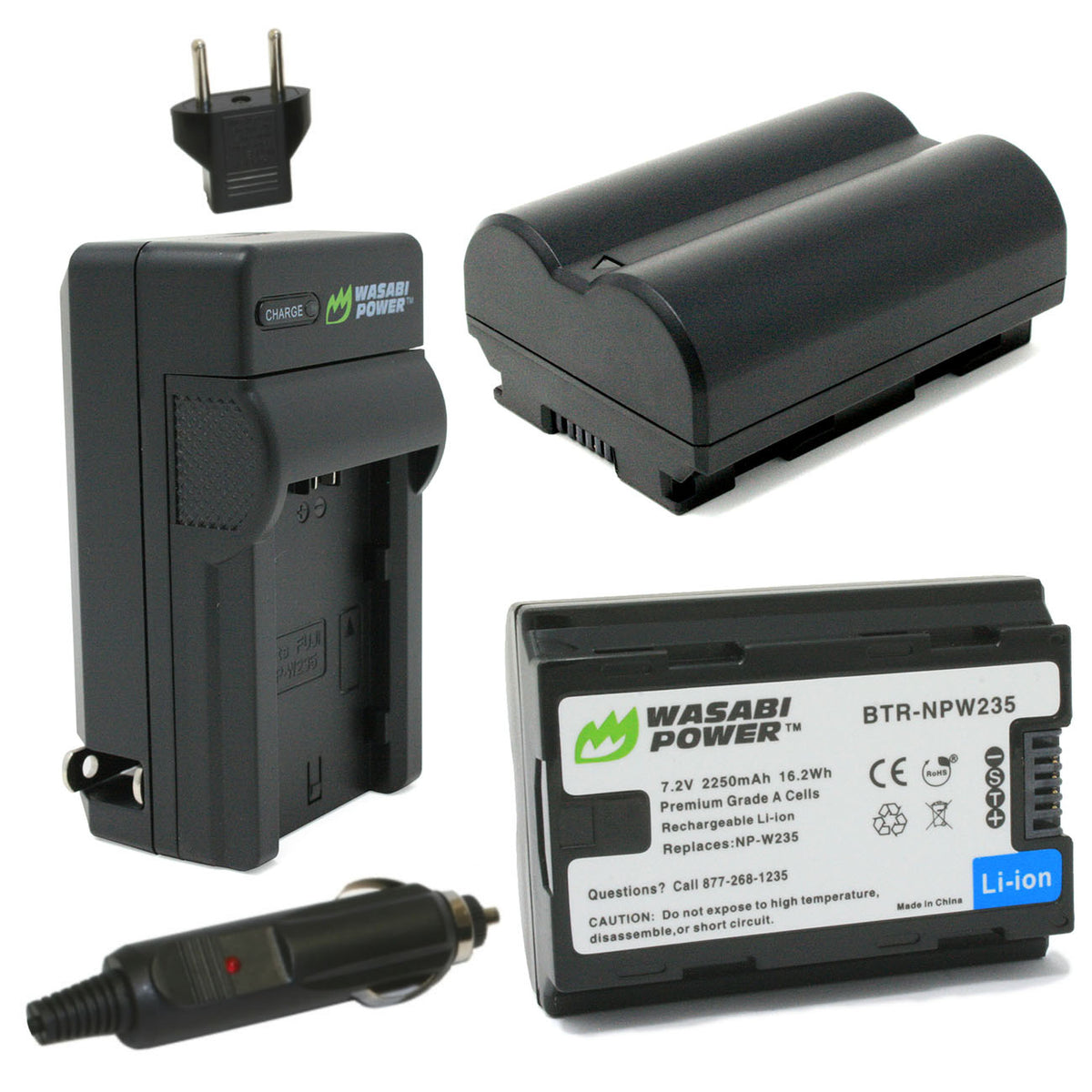 Jupio W235 2300mAh 2-Pack + USB Dual Charger FujiFilm Battery