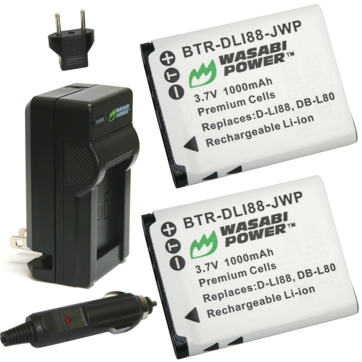 Panasonic VW-VBX070 Battery (2-Pack) and Charger by Wasabi Power