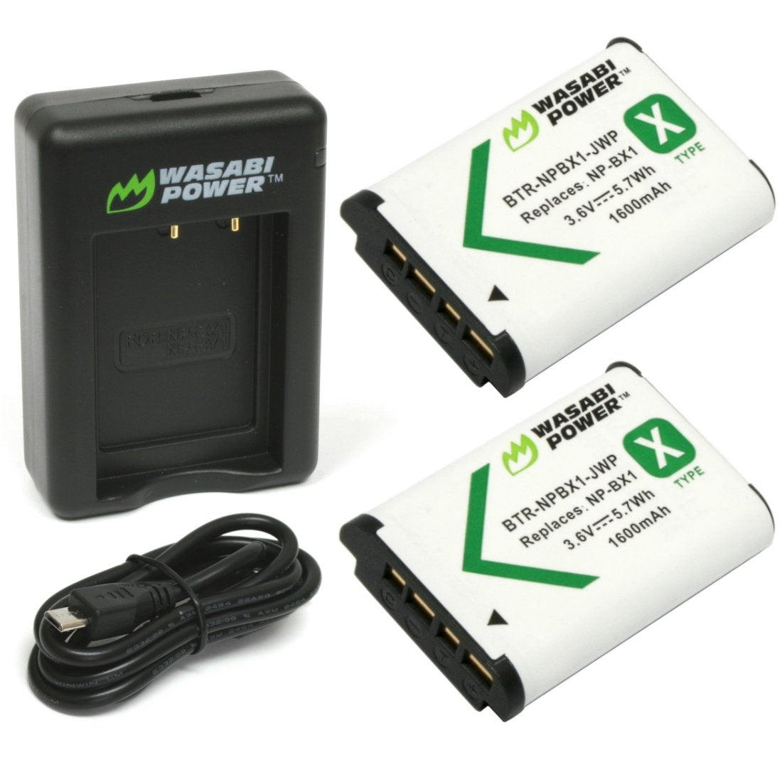Sony NP-BX1, NP-BX1/M8 Battery (2-Pack) and Dual Charger by