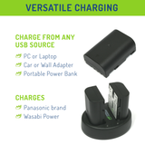 Panasonic DMW-BLF19 Battery (2-Pack) and Dual Charger by Wasabi Power