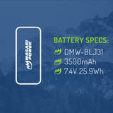 Panasonic DMW-BLJ31 Battery (2-Pack) by Wasabi Power