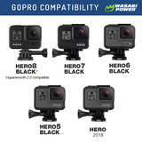 GoPro HERO8 Battery (2-Pack, Fully Decoded) and Triple Charger for GoPro HERO7 Black, HERO6, HERO5 by Wasabi Power