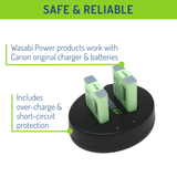 Canon NB-13L Battery (2-Pack) and Dual Charger by Wasabi Power