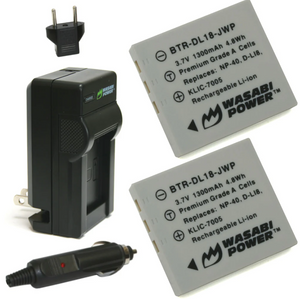 Panasonic CGA-S004, DMW-BCB7 Battery (2-Pack) and Charger by Wasabi Power