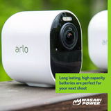 Arlo Pro, Pro 2 Battery (VMA4400, 2-Pack) by Wasabi Power