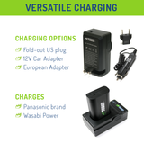 Panasonic DMW-BLJ31 Battery (2-Pack) and Charger by Wasabi Power