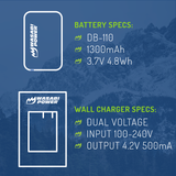 Ricoh DB-110 Battery by Wasabi Power