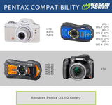 Pentax D-LI92 Battery (2-Pack) and Micro USB Charger by Wasabi Power