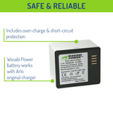 Arlo Pro, Pro 2 Battery (VMA4400, 2-Pack) by Wasabi Power