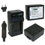 Panasonic DMW-BLB13 Battery (2-Pack) and Charger by Wasabi Power