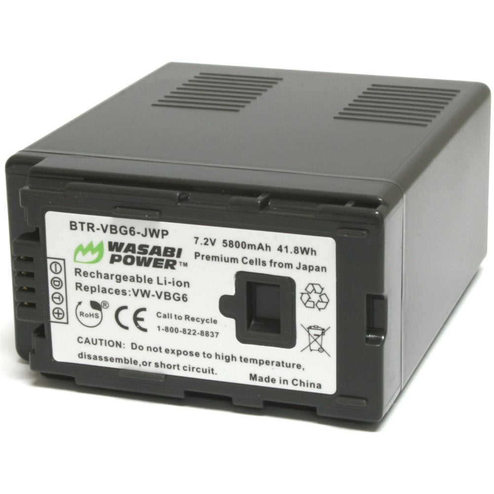 Panasonic VW-VBG6 Battery by Wasabi Power