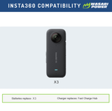 Insta360 X3 battery by Wasabi Power