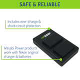 Nikon EN-EL25 Battery (2-Pack) and Micro USB Dual Charger by Wasabi Power