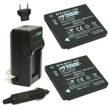 Panasonic DMW-BCK7, NCA-YN101G Battery (2-Pack) and Charger by Wasabi Power