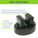 Panasonic DMW-BLE9, DMW-BLG10 Battery (2-Pack) and Dual Charger by Wasabi Power