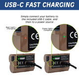 Nikon EN-EL15, EN-EL15a, EN-EL15b, EN-EL15c Battery with USB-C Fast Charging by Wasabi Power