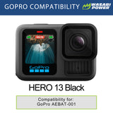 GoPro HERO13 Battery (2-Pack) and Triple USB Charger by Wasabi Power