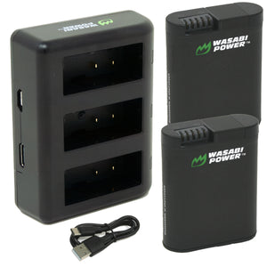 GoPro HERO13 Battery (2-Pack) and Triple USB Charger by Wasabi Power