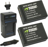 Toshiba Camileo PA3985 Battery (2-Pack) and Charger by Wasabi Power