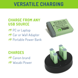 Canon NB-13L Battery (2-Pack) and Dual Charger by Wasabi Power