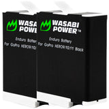 GoPro Enduro Battery (2-Pack) for HERO12, HERO11, HERO10, HERO9 and Triple USB Charger by Wasabi Power