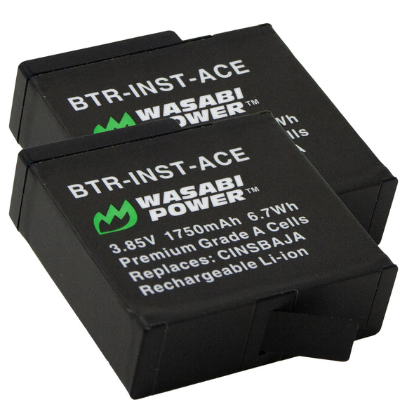 Battery (2-Pack) for Insta360 Ace and Ace Pro by Wasabi Power