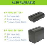 Sony NP-F730, NP-F750, NP-F760, NP-F770 (L Series) Battery (2-Pack) and Dual Charger by Wasabi Power