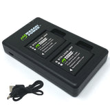 Pentax D-LI92 Battery (2-Pack) and Micro USB Charger by Wasabi Power