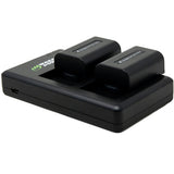 Sony NP-FV30, NP-FV40, NP-FV50 Battery (2-Pack) and Dual Flat Charger by Wasabi Power