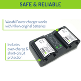 Nikon EN-EL18d Battery (2-Pack) and Dual Charger by Wasabi Power