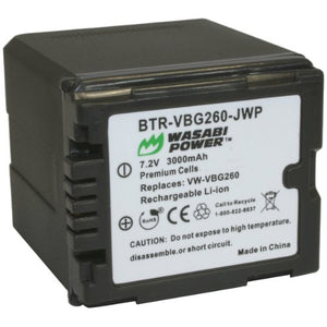 Panasonic VW-VBG260 Battery by Wasabi Power