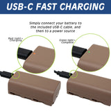 Sony NP-F550 (L-Series) Battery with USB-C Fast Charging by Wasabi Power