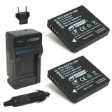 Panasonic DMW-BCF10, CGA-S/106B Battery (2-Pack) and Charger by Wasabi Power